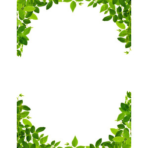 green leaves page border - Clip Art Library