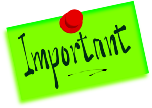 Important Notices/Reminders