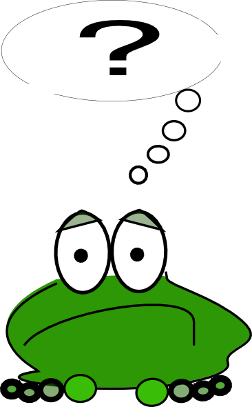 Frog With A Question Clip Art