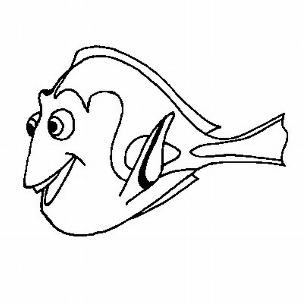 Dory clipart black and white