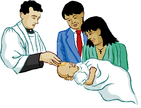 Family Baptism Cliparts