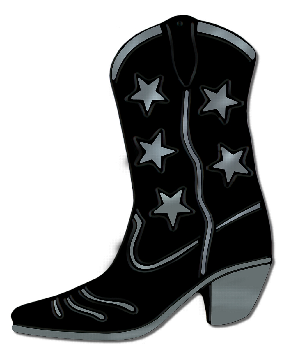 Western Boots Silhouette Image