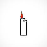 Free Vector Lighter Icon, Vector Graphic