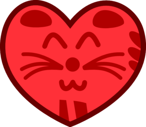 Cat Heart Clip Art at Clker