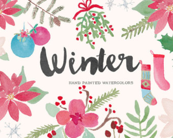 Winter Greenery Cliparts