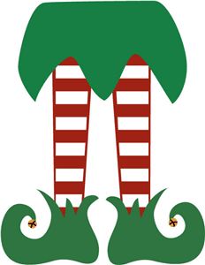 Christmas Elf Legs Clipart