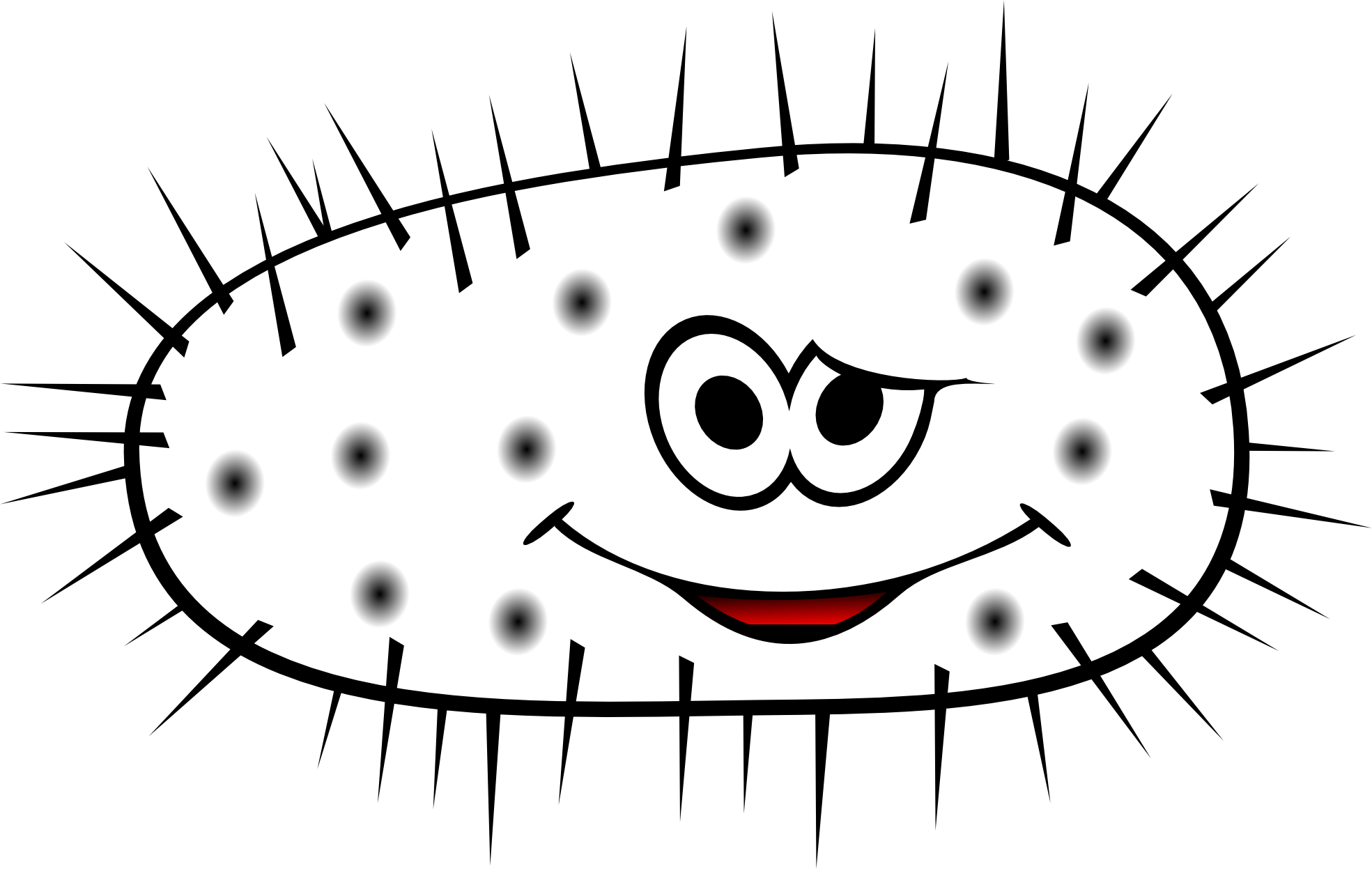 Bacteria clipart black and white