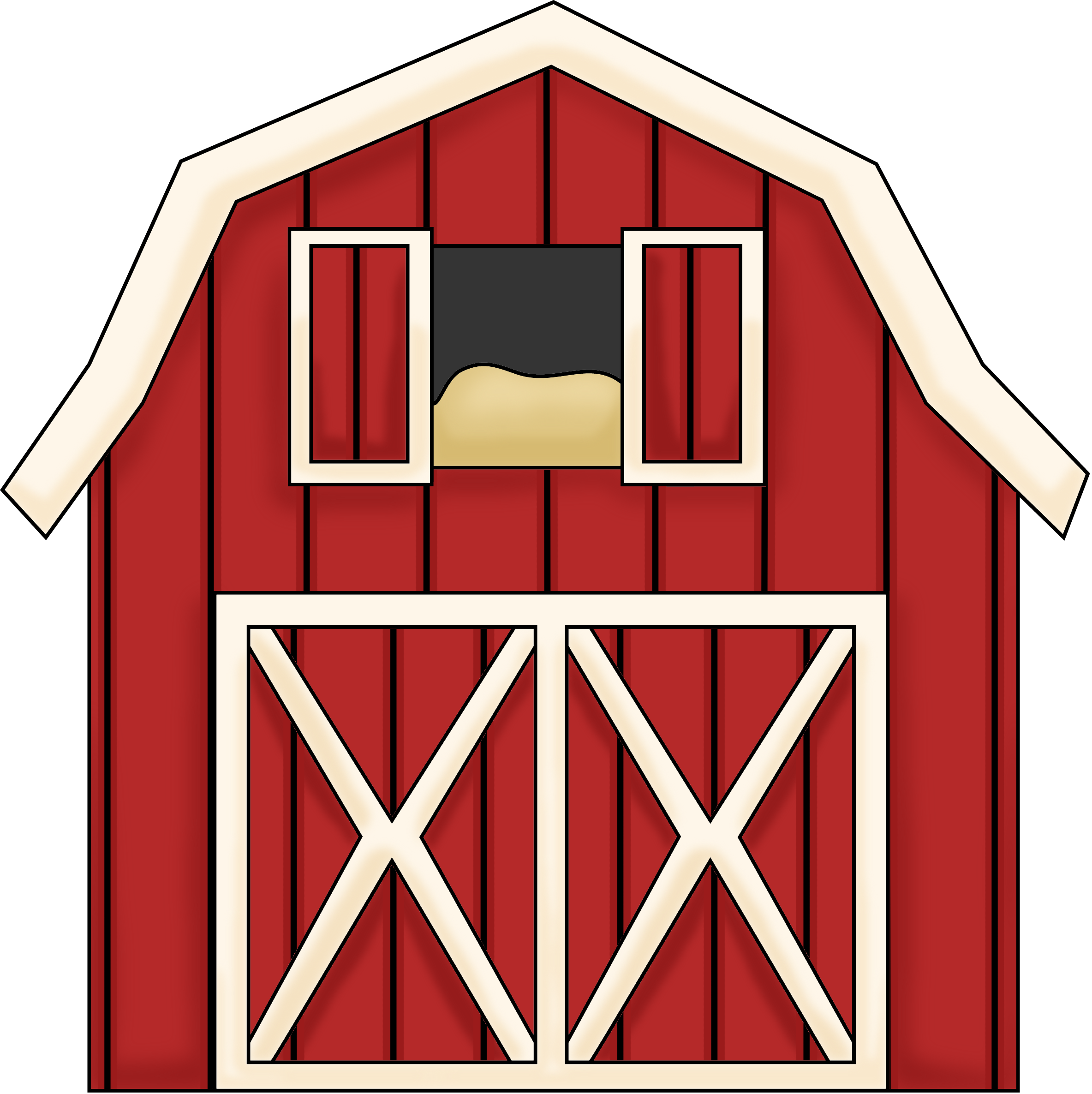 Cartoon Red Barn Clipart 