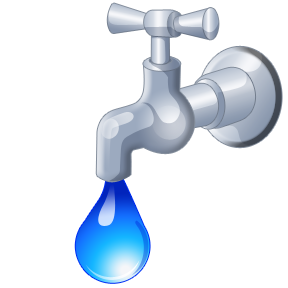 Hot water faucet clipart