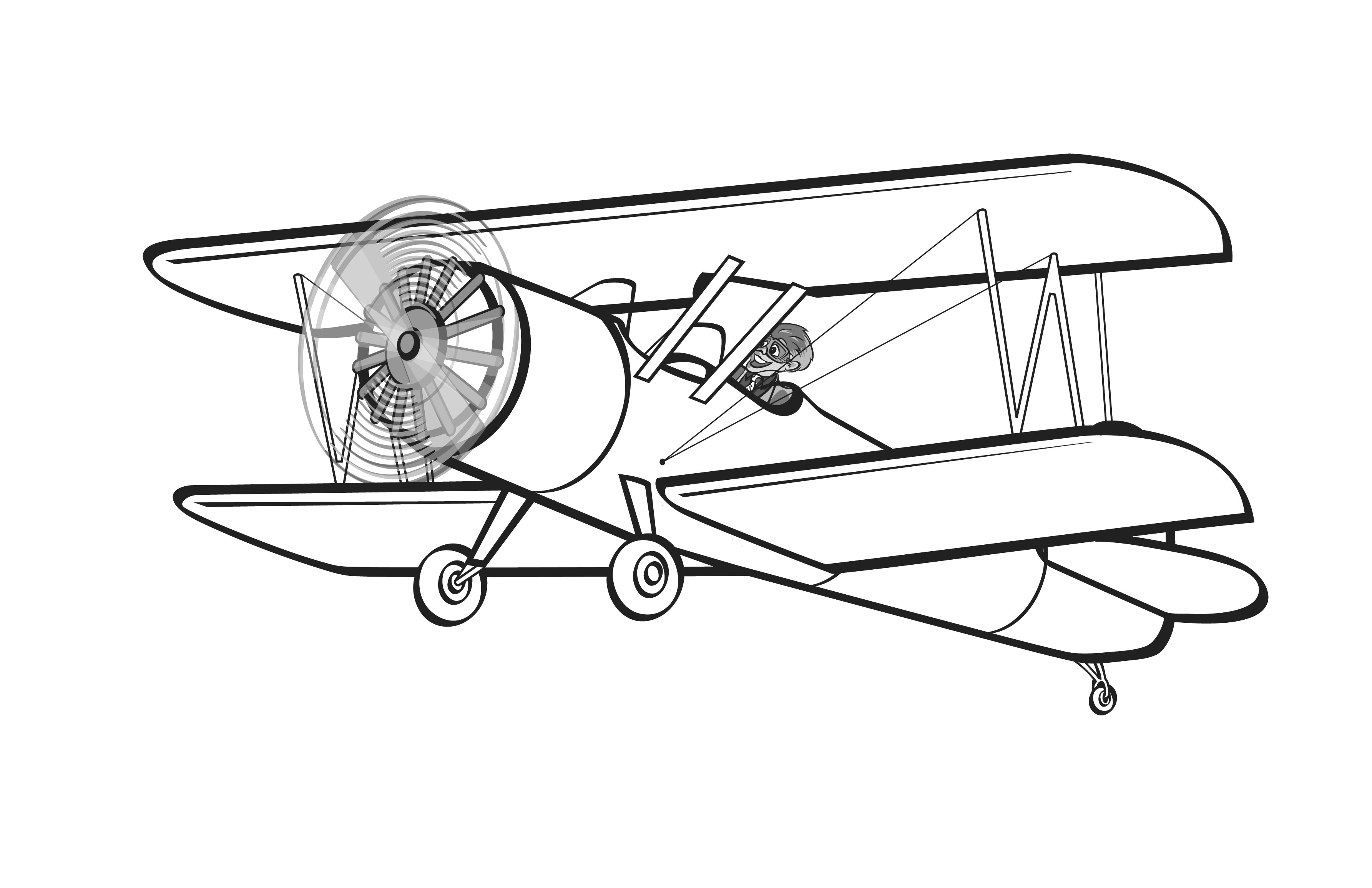 Biplane Clipart
