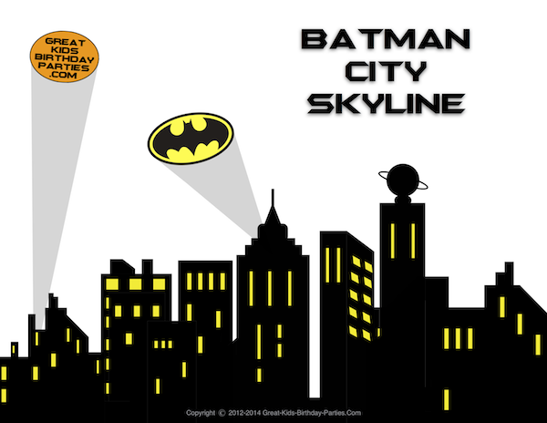 Superhero Skyline Clipart
