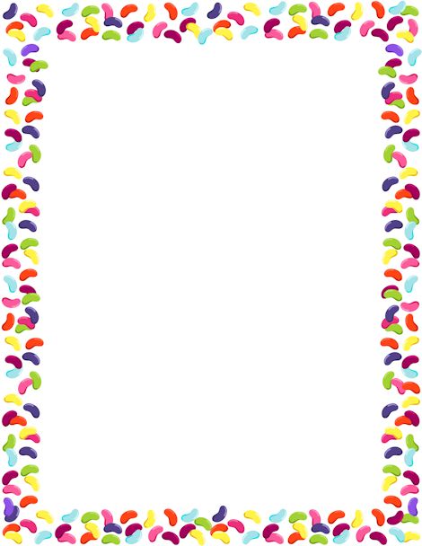 Page border featuring jelly beans. Free downloads at http
