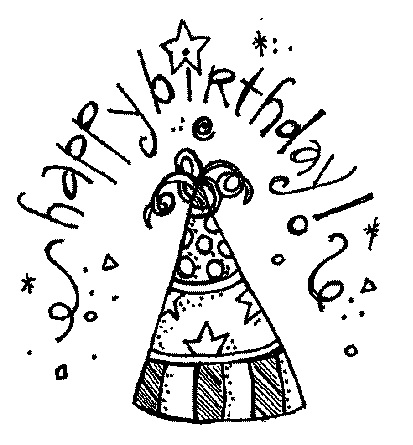 Black And White Birthday Clipart Free