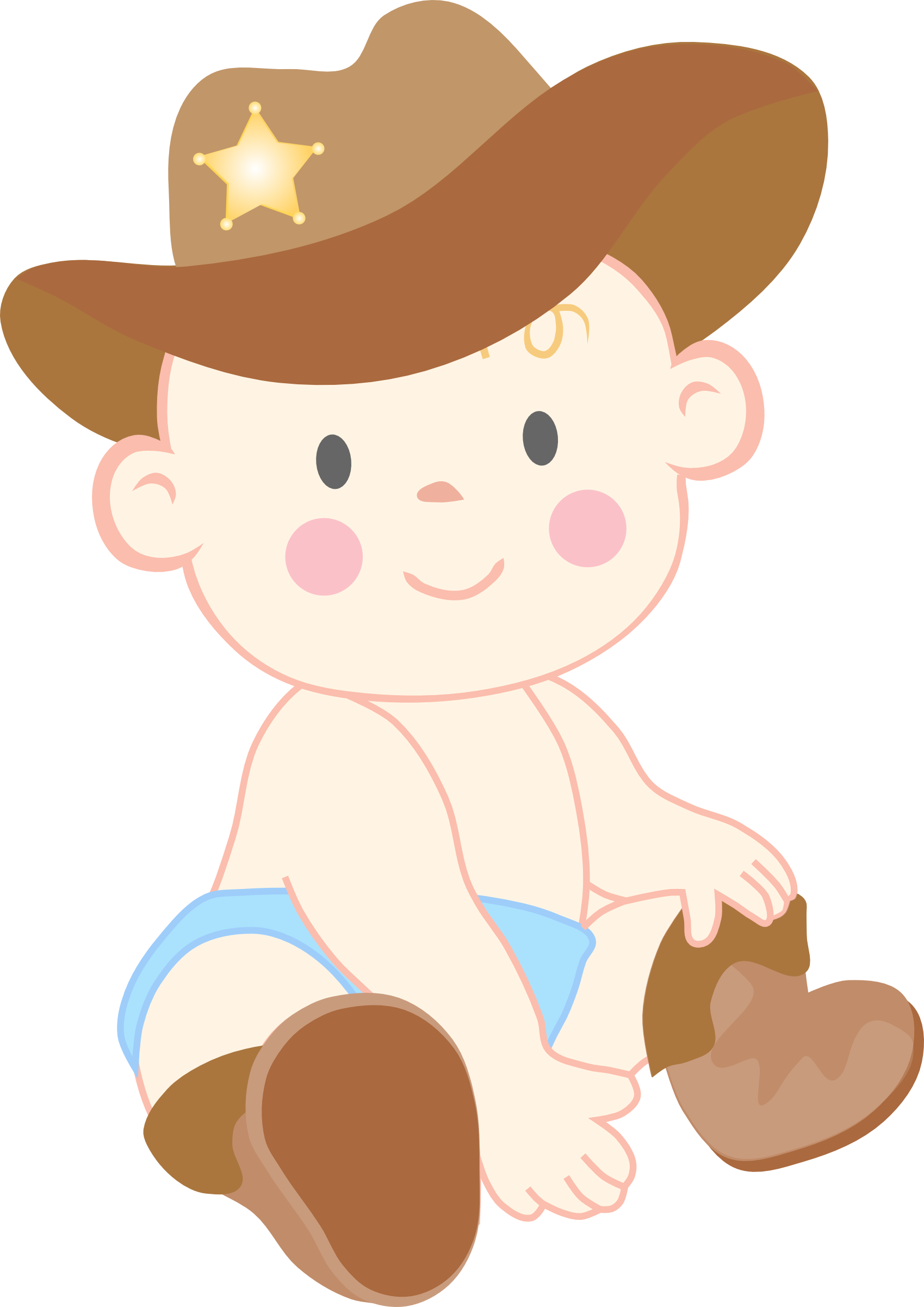 Cowboy baby clipart