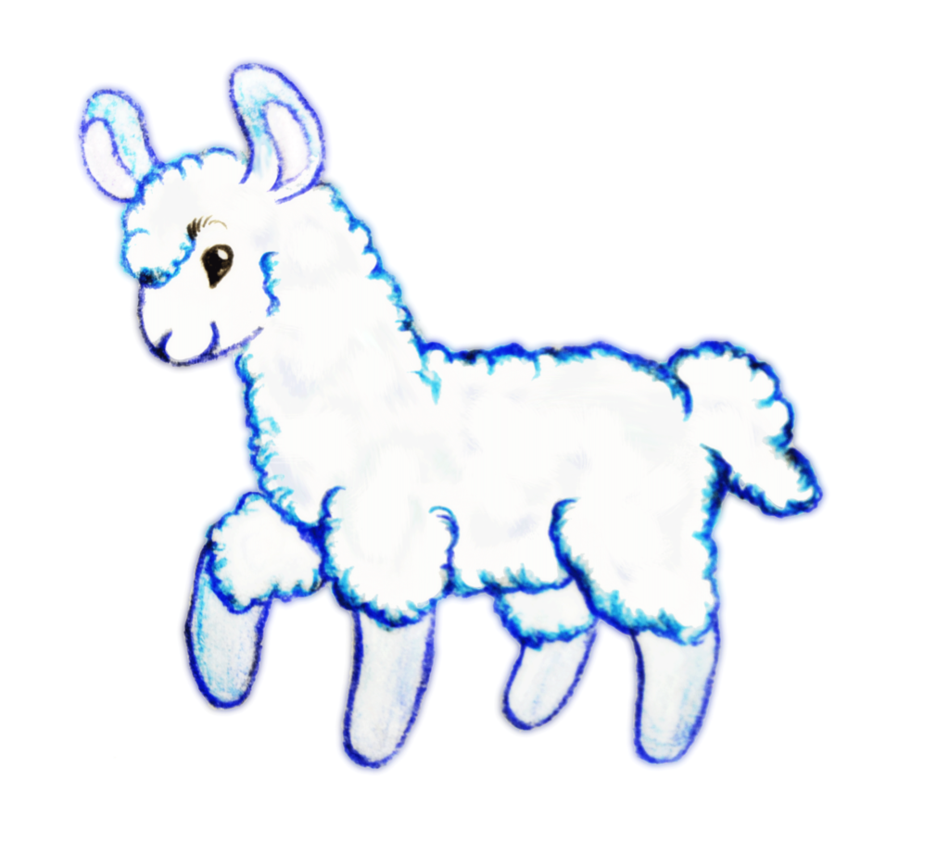 Baby llama clipart