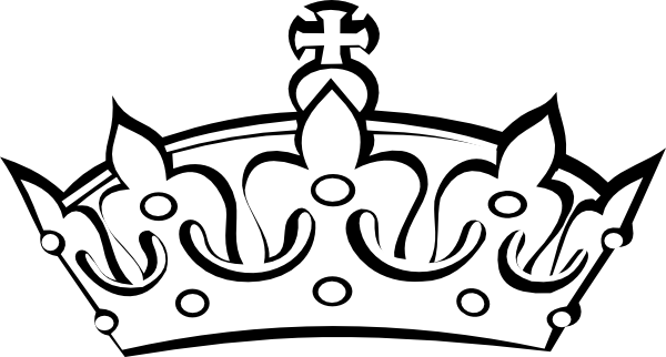 Queen Crown Black And White Clipart