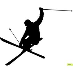 Ski Cliparts Black