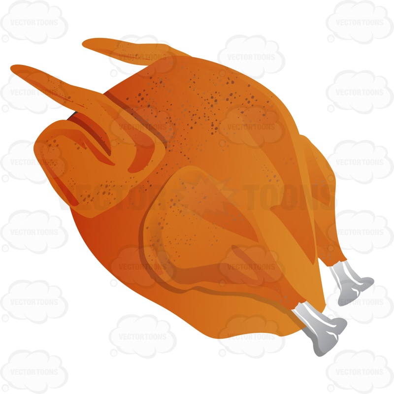 whole roasted chicken clip art