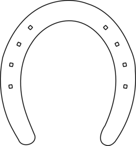 Horse Shoe Outline Clip Art at Clker