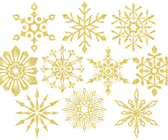 Clipart glitter snowflakes background