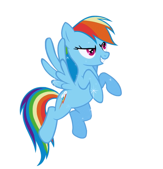 Rainbow Dash Vector Standing PNG Clipart