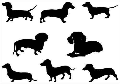 Dachshund outline clipart