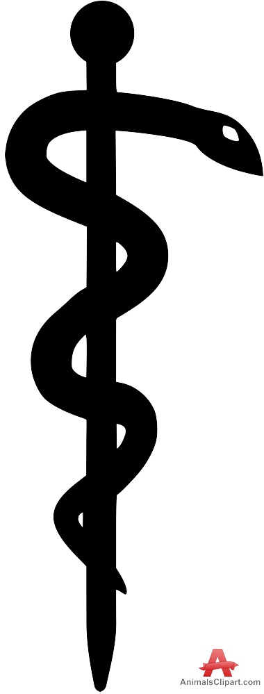 Snake Pharmacy Sign Logo Silhouette