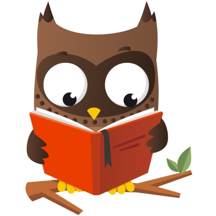 Reading owl clip art