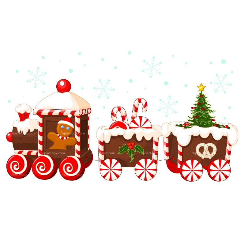 christmas gingerbread house train - Clip Art Library