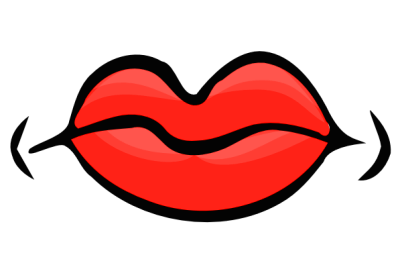 Clip Art Woman&Lips Puckered Clipart