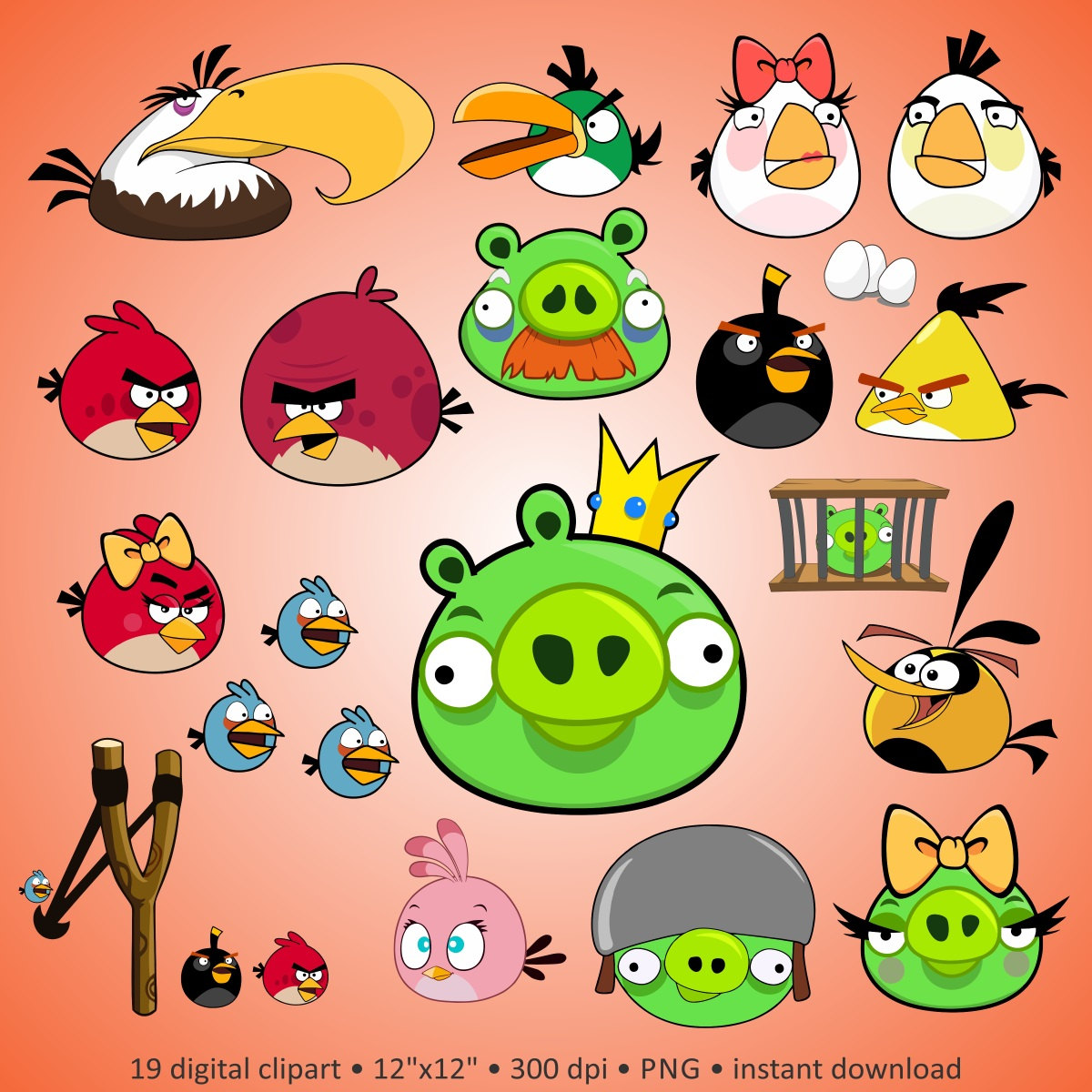 angry birds characters pink