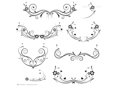 Flourish Swirls Cliparts