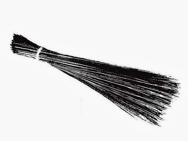 Indian broom clipart black and white