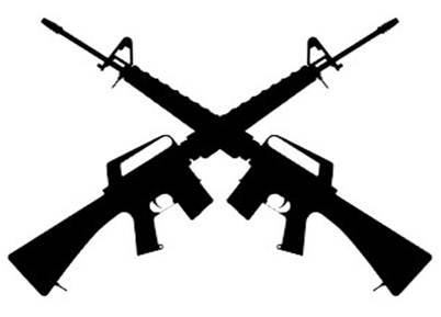 Crossed guns clipart