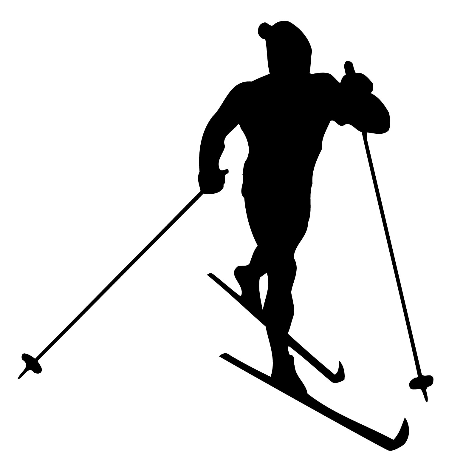 Nordic skiing clipart