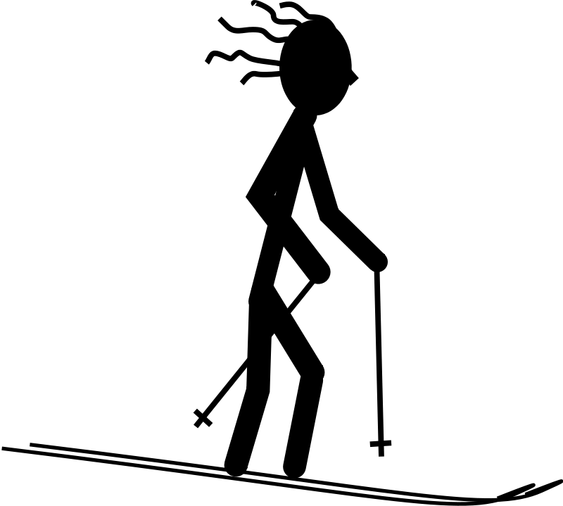 Ski Cliparts Black