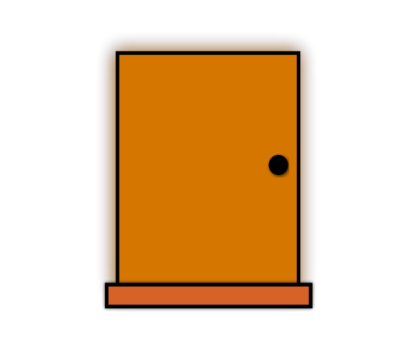 orange door clipart