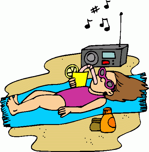 Beach Sunbathe Cliparts