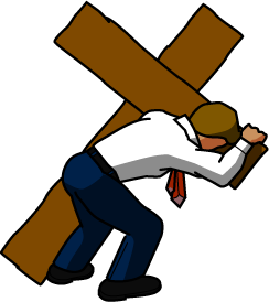 Businessman Carrying Cross