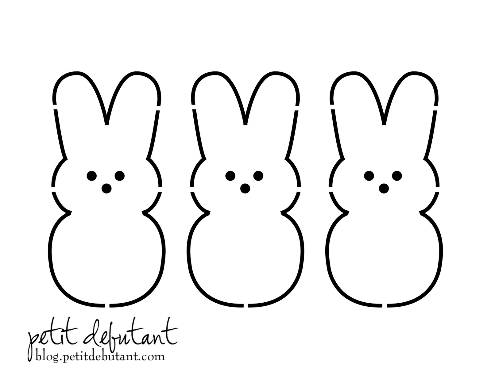 Free printable easter bunny clipart