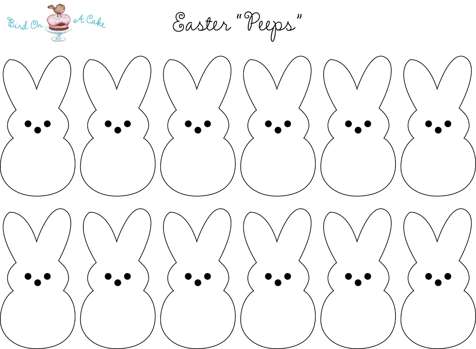 Free printable easter bunny clipart