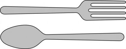 Fork And Spoon Silverware clip art Free vector in Open office