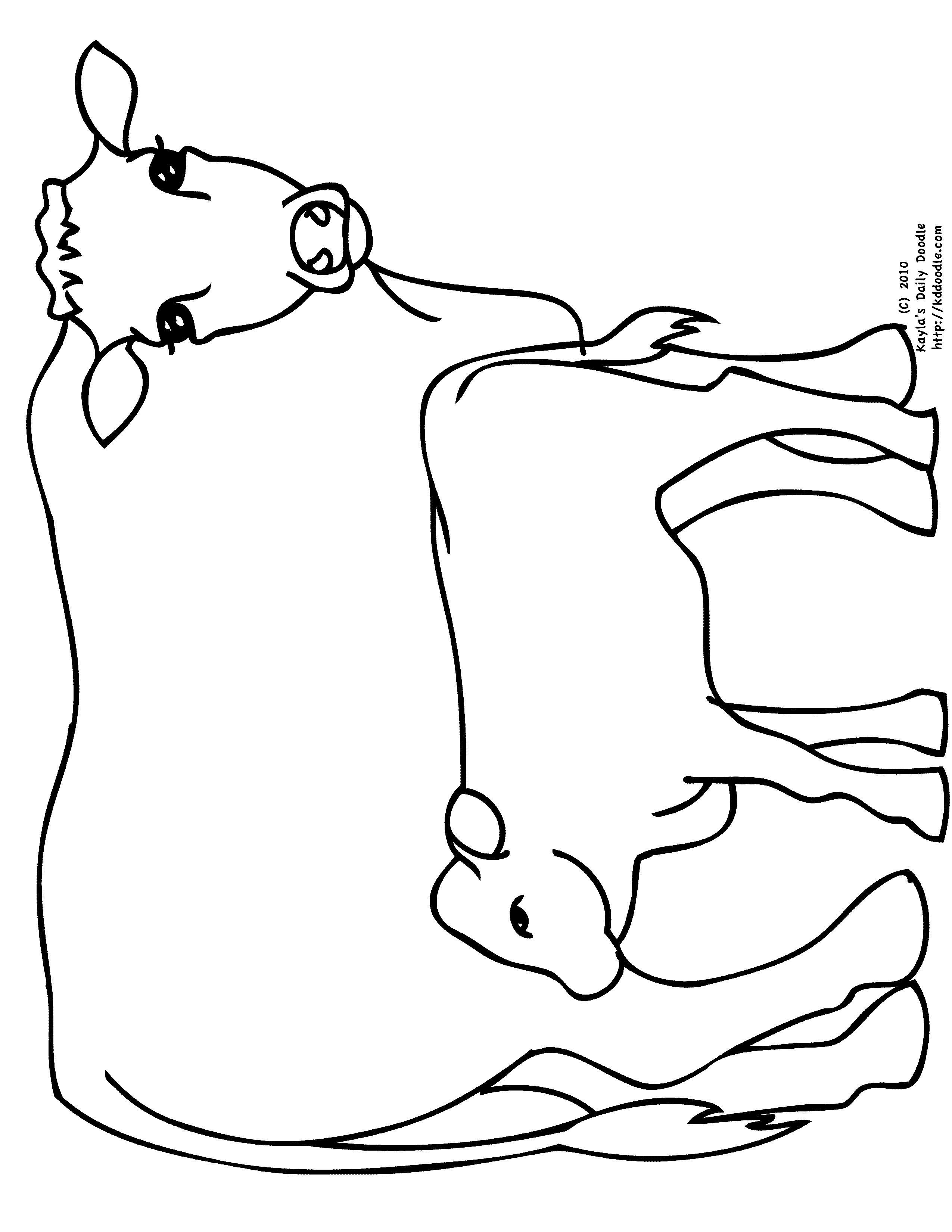 cow and calf coloring pages - Clip Art Library