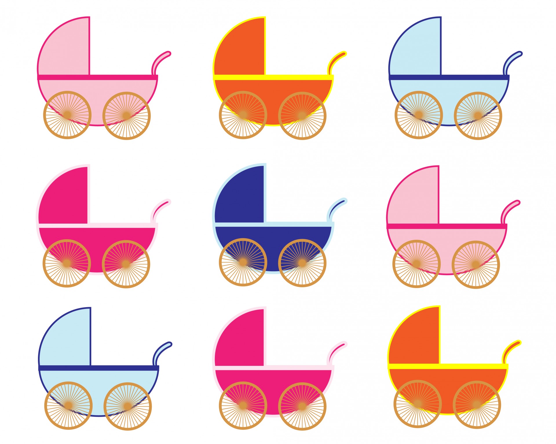 Baby Carriage Clipart Free Stock Photo