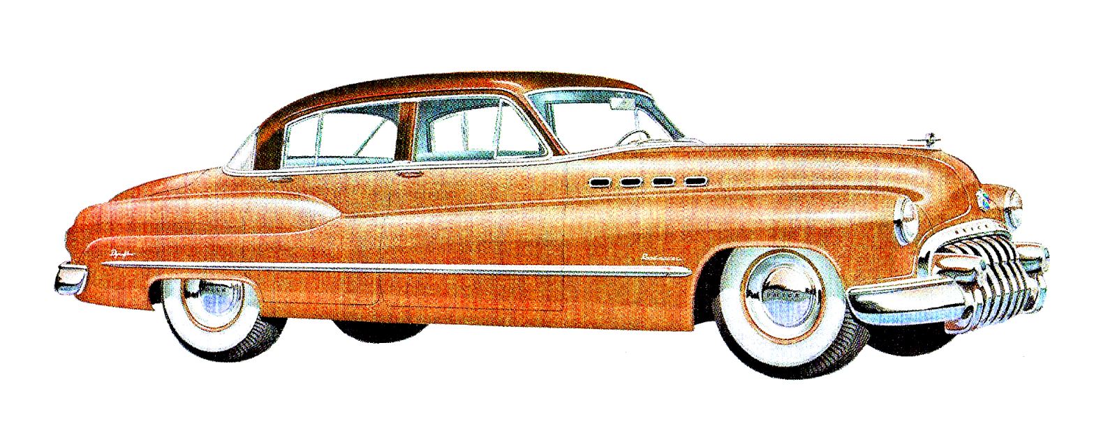 Antique Image: Vintage Car Image 1950 Buick Sedan Clip Art