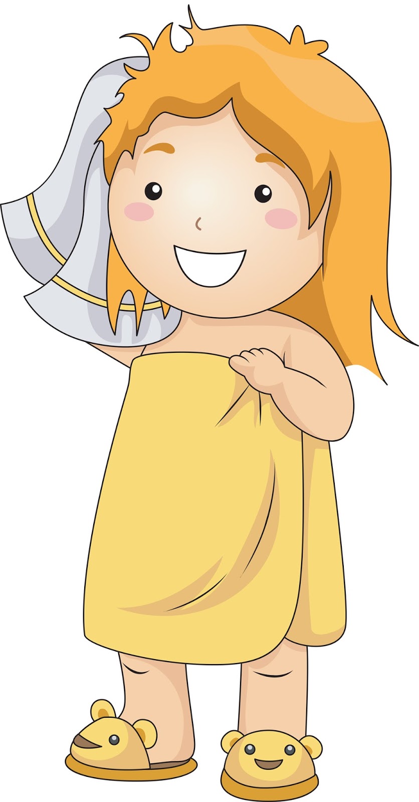 Dry Off With Towel Clipart