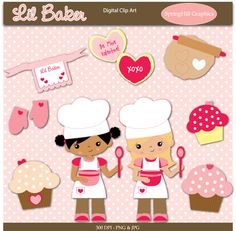 Girl Baker Cliparts