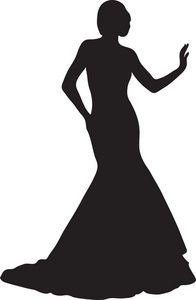Exotic Woman Clipart Image: Woman Silhouette
