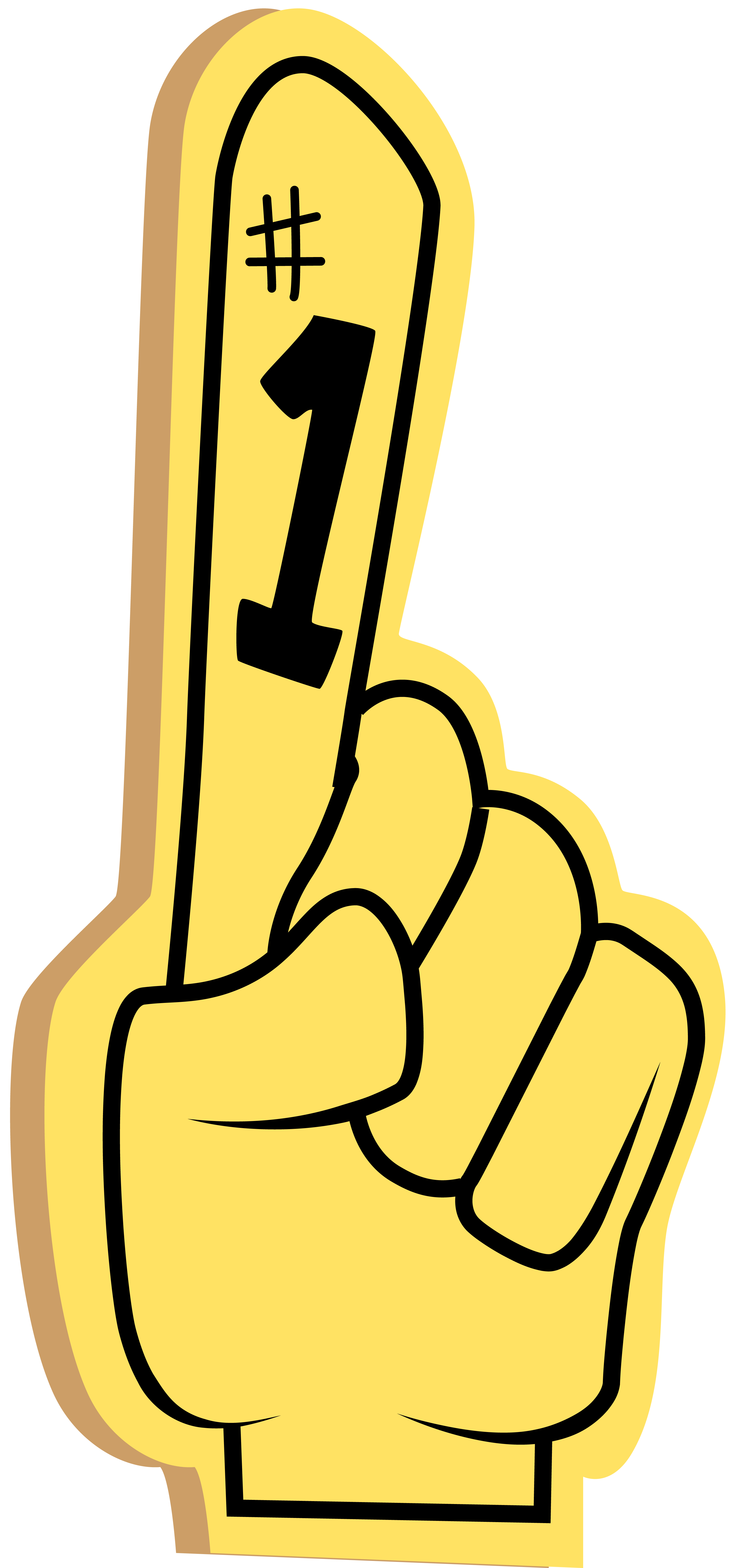 Number one hand clipart