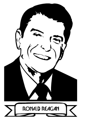 President Reagan In Clipart